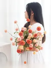 高級アートフラワー 赤いブーケ【インテリア・テレビ台・結婚式用・撮影小道具】