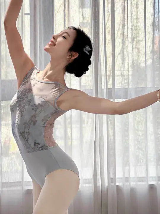 女性用バレエワンピース【成人サイズ・中国舞・練習用・体操服・バレエ基礎トレーニング】（セットアップ対応）