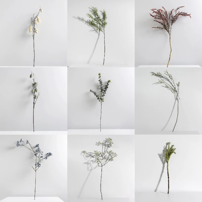 花草ベリー擬似花 1本のドライフラワー 装飾オブジェ：北欧風でシンプルに空間を彩る