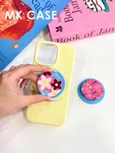 スマホスタンド マグネット式 MagSafe対応 花柄 ブルー ピンク