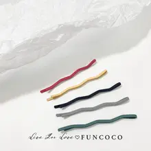 カラフルなマット仕上げの一字クリップ5本セット【女性用・シンプルデザイン・可愛い】