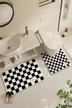 浴室用 硅藻土 吸水マット【防滑・U型・トイレ前用】