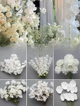 ホワイトフェイクフラワー 結婚式装飾用アートフラワー【吊り下げ用・舞台用背景・シルクフラワー】