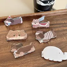 かわいい猫と犬デザインのモバイルスタンド【金属製・超薄型・貼り付け式】
