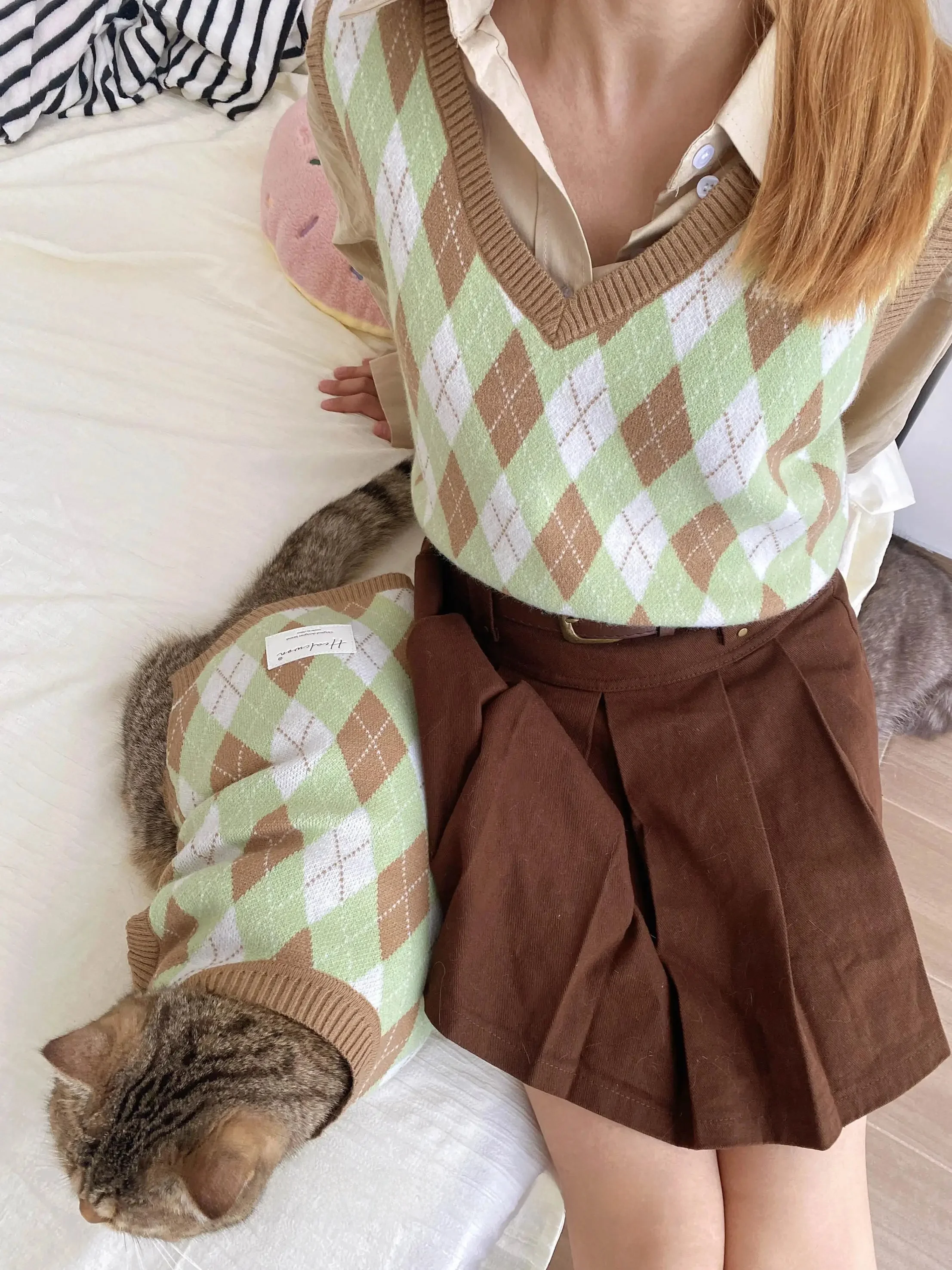 親子兼用ニットベスト：猫犬デザインと毛玉防止機能の実用性を検証