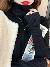 白色 ハイネックニット女性用【厚手・スタイリッシュ・積み上げ襟】