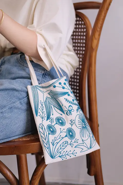手作り DIY 花刺繍 バッグ 素材パッケージ