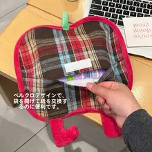布製 毛むくじゃらティッシュボックス収納ポーチ【吊り下げ式・可愛いデザイン・洗面用】