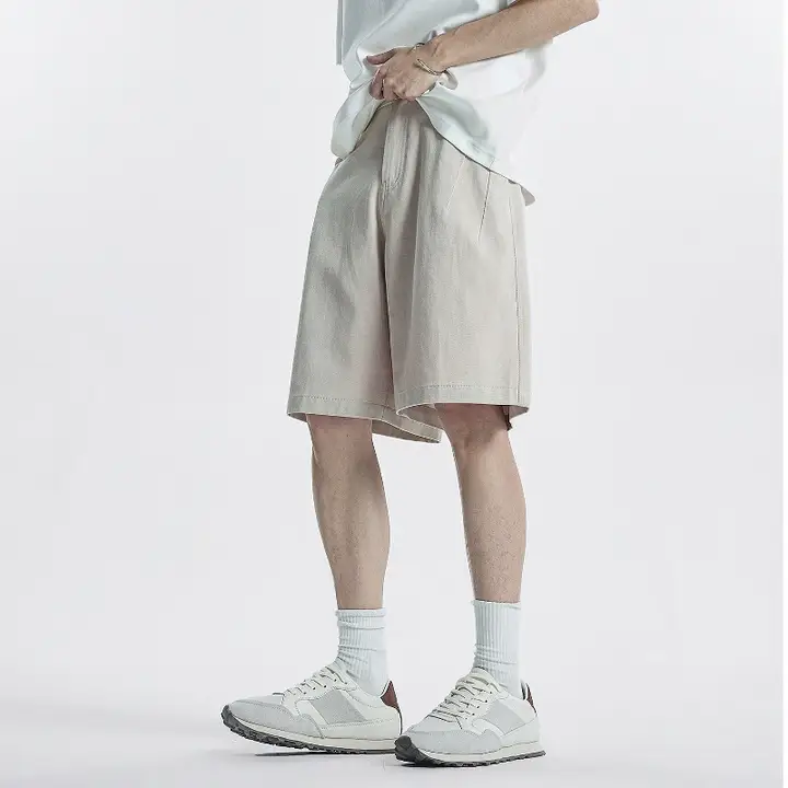 ショートパンツ ユニセックス テンセルコットン サンドウォッシュ 吸湿通気 シンプル カジュアル 着回し 夏 「E77.GCCDUP」