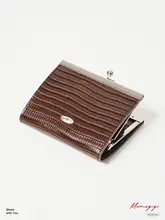 がま口財布 カードケース リザード型押し ヴィンテージ きれいめ 上品 シンプル オリジナル 「Momogigi」