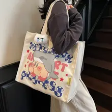 大容量カートンキャンバスバッグ【秋冬通勤用・肩掛け・トートスタイル・旅行・ショッピング対応】