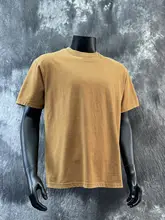 ヴィンテージ風ウォッシュ加工ロゴプリント半袖Tシャツ【男性・コットン・ゆったり・夏用】