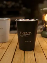 NOBANA アウトドアキャンプ用304ステンレス製マグカップ4点セット【バーベキュー・ピクニック・ビール・コーヒー用】