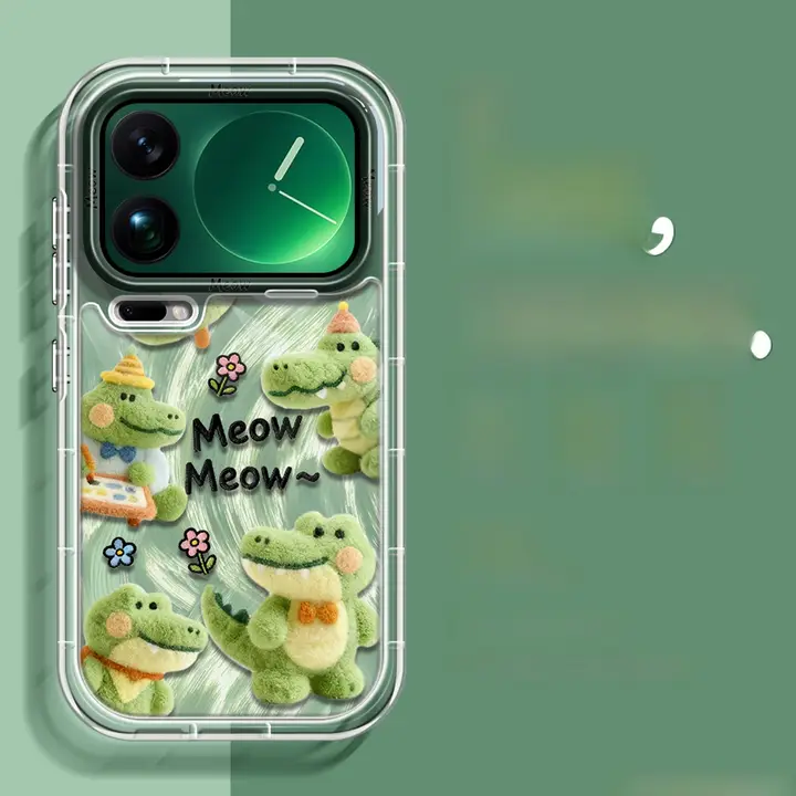 スマートフォンケース【フワフワ動物デザイン・透明フレーム・衝撃吸収・カップル向け】（セットアップ対応）