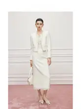 シャネル風 ピンク ショートジャケット 春秋用 女性用 上品なセットアップ