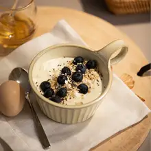 ヴィンテージ風 陶製コーヒーカップ【家庭用・朝食向け・ミルク用】