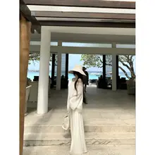 フィットのワイドパンツ【フリルデザイン・夏用・ウエストゴム】