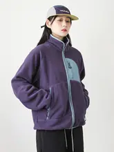 フリースジャケット ユニセックス カラーブロック 登山 トレッキング アウトドア 秋冬 インナー アウター「mandu」