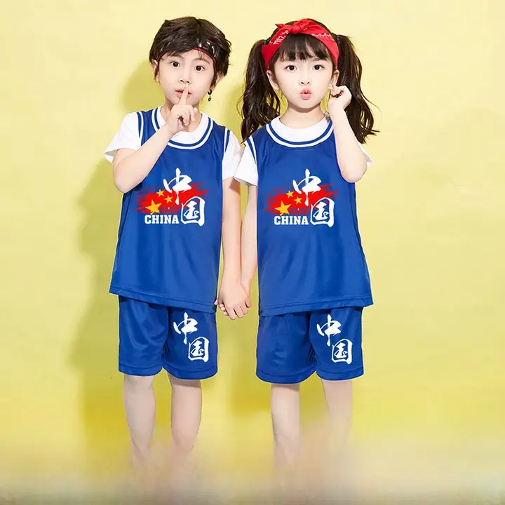 子供用 バスケットボールウェアセット【男女兼用・夏用・チュニックデザイン】