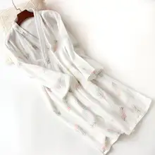 極上の柔らかさのダブルレイヤーコットン和風浴衣【フリーサイズ・リボン付き】