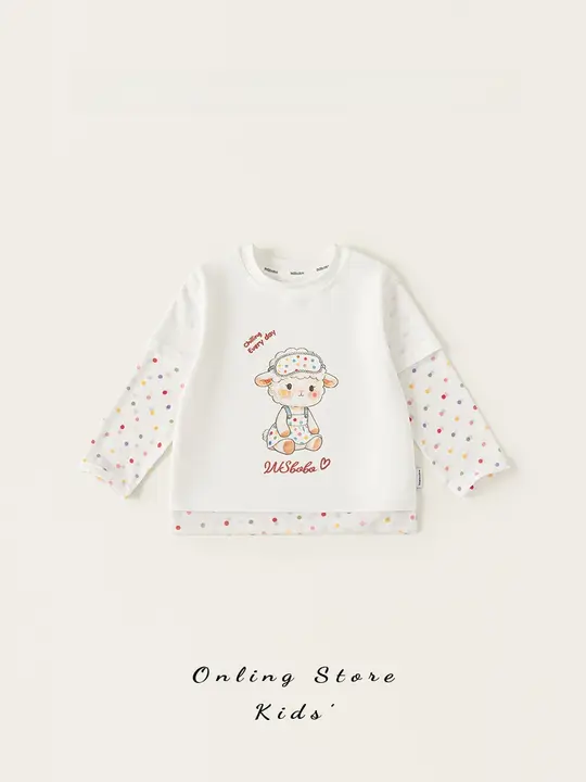 女の子用 長袖Tシャツ【夏用・薄手・おしゃれ】（セットアップ対応）