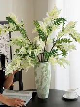 中華風陶器製花瓶【水耕用・おしゃれなインテリア・生花・ドライフラワー用】