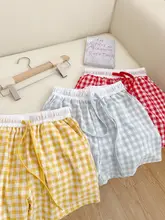 通気性抜群のコットン格子柄パンツ【オールシーズン・ルーズフィット・用】