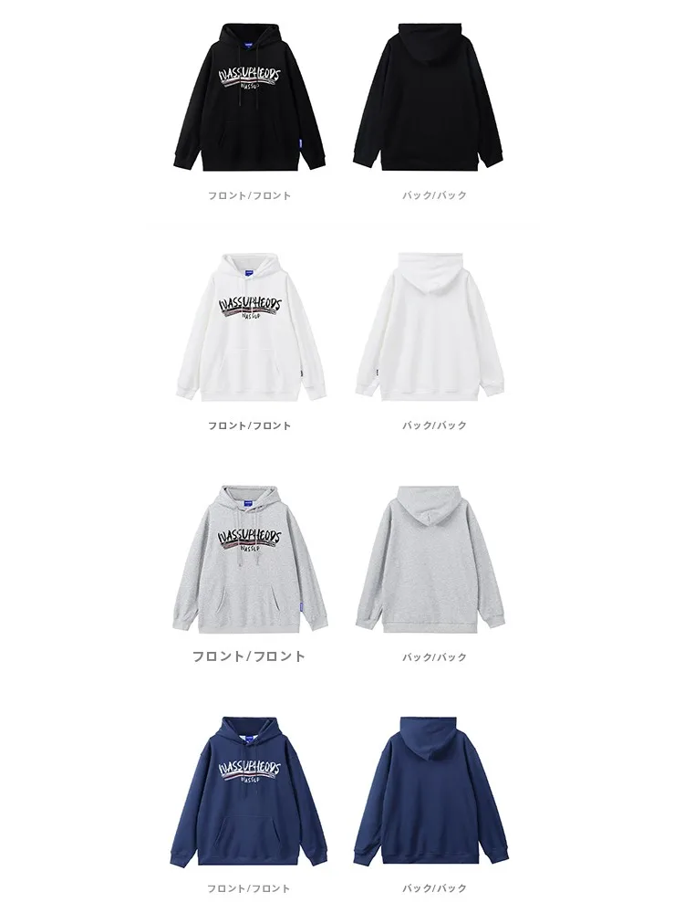 フード付きスウェットシャツ：裏起毛とグラフィックプリントが特徴の秋冬用アイテム