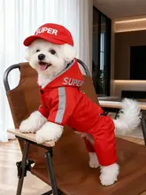 保温性抜群の犬用冬服【四脚デザイン・フリース裏地・中型犬用・リード装着可能】