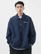 シャツジャケット メンズ ユニセックス レターデザイン ワーク カジュアル 春秋 トップス 「WASSUP」