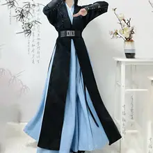 武侠風コスプレ黒色古装漢服【男用・スタイリッシュ・痩せ見え効果・カップル向け】（セットアップ対応）