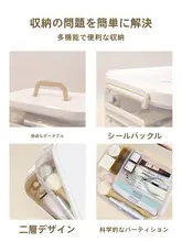 大容量デスク整理用二層ネイルポリッシュ収納ボックス【生活用品分類用・ツールボックス・ネイルサロン用】