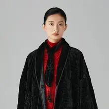 新中式デザインの桜模様シルクスカーフ【女性用・棉製・手袖デザイン】