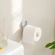 壁掛けトイレットペーパーホルダー【穴あけ不要・収納棚付き・洗面所用】