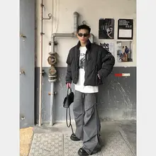 PLTH メンズ秋冬用ショートコットンジャケット【アメリカンレトロ・ラウンドカラー・フィット】