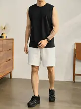 透湿性に優れた黒白クラシック無地ノースリーブTシャツ【通勤用・伸縮性あり】