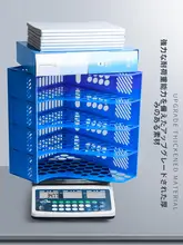 A4対応 立式ファイルオーガナイザー【多機能・デスク用収納・4連】