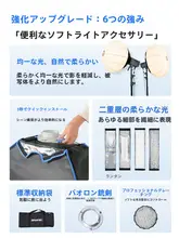 amaran 撮影用  ソフトボックス【八角形・深投光・便利な取り付け、光拡散アイテム】