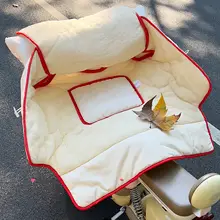 可愛いデザインの電動バイク防風カバー【厚手・保温・通勤・防寒】