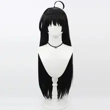 コスプレ用ウィッグ【黒色・ロング・肌色の頭皮ベース】