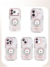 iPhone用ソフトシリコンケース【シンプルデザイン・スタンド機能・カップル向け・ストラップ付き】