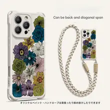 斜め掛け対応スマートフォンケース【iPhone用・小羊皮・ストラップ付き・高級感あるデザイン】