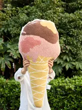 半分ファー抱き枕【インスタ風・可愛いソフトなデザイン・長いクッション】