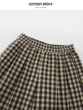 ヴィンテージチェック柄のパンツ【冬用・厚手・保温性・ストレートワイドレッグ】