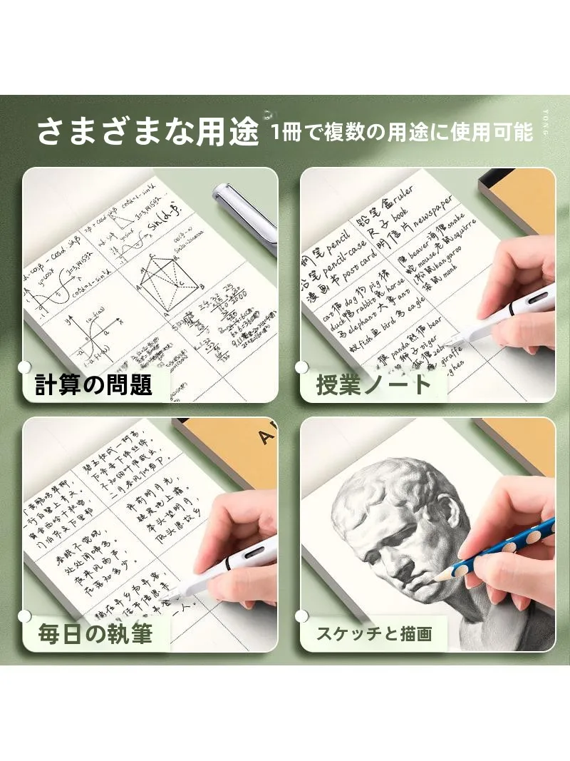 「A4見開きサイズ」と「A5サイズ」の違いを知れば、計算用紙選びもスムーズに！