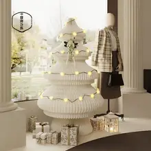 折りたたみ式 北欧風大きな光るクリスマスツリー【商用装飾用・軽量収納】