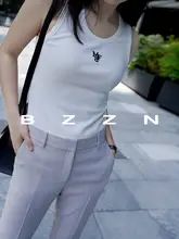 BZZN 職場用 9分丈スリムパンツ【シンプルデザイン・OL通勤・夏用】