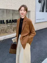 レトロな雰囲気の西装ジャケット【カジュアルファッション・春秋用・女性用】（セットアップ対応）