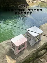 携帯型厚手プラスチック折りたたみ椅子【アウトドア・ピクニック・釣り用・軽量】