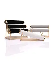 シンプルなジュエリーブレスレットスタンド【ゴールド・三段・ディスプレイ用】（セットアップ対応）